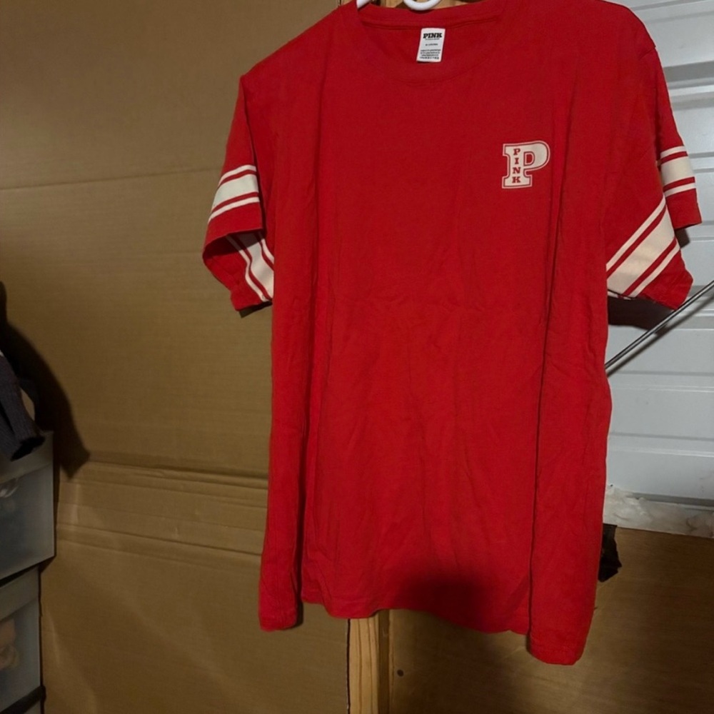 PINK Victoria's Secret Red Short Sleeve Tee